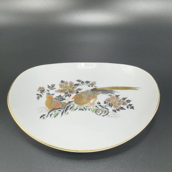 Vintage Perking East Fine Porcelain China Oval Dish Plate Pheasant Bird Pattern - Picture 13 of 13
